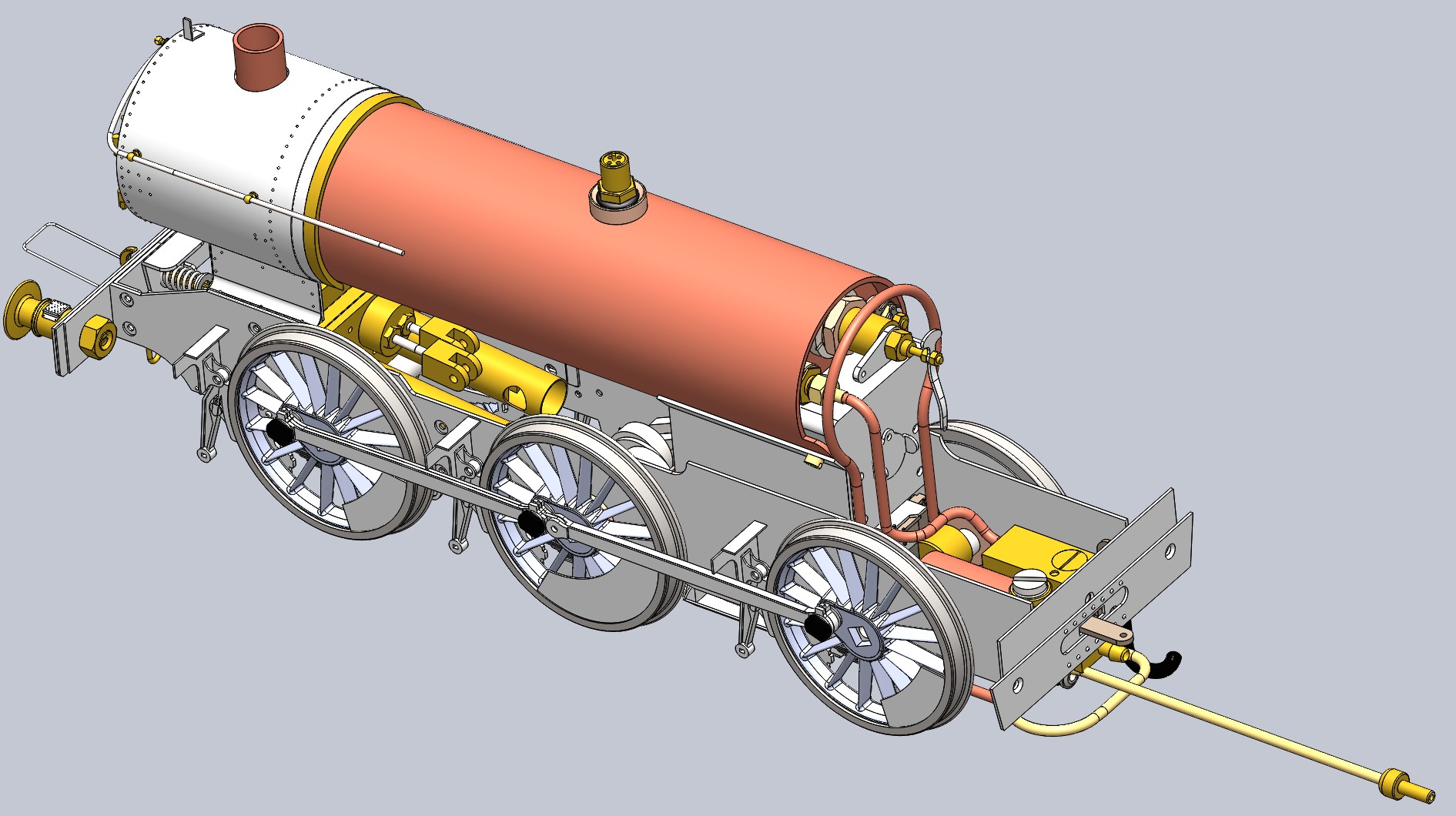 GWR Collet goods model - chassis and boiler assembly 5