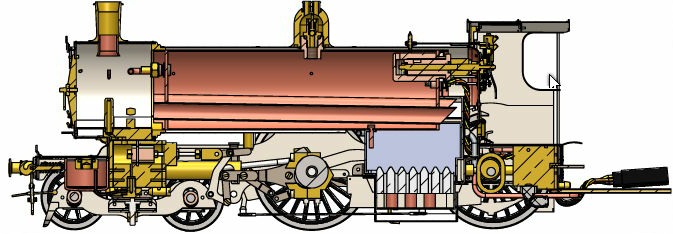 LSWR T9 (rebuilt) - mid section